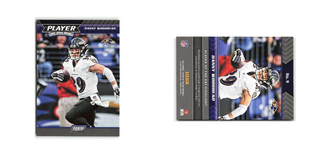 Danny Woodhead 2017 NFL Player of the Day #9 Baltimore Ravens Football Card NM