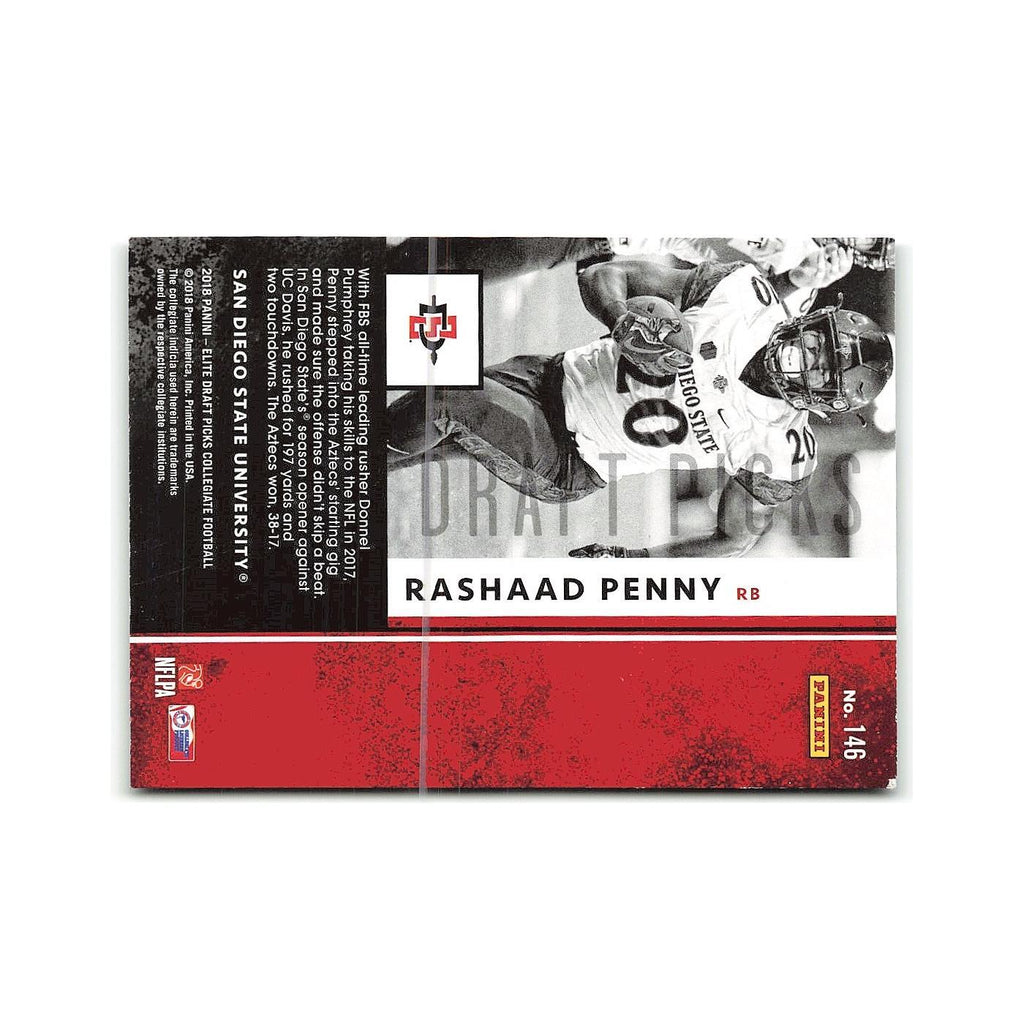 Rashaad Penny Rookie 2018 Panini Elite Draft Picks #146 NM