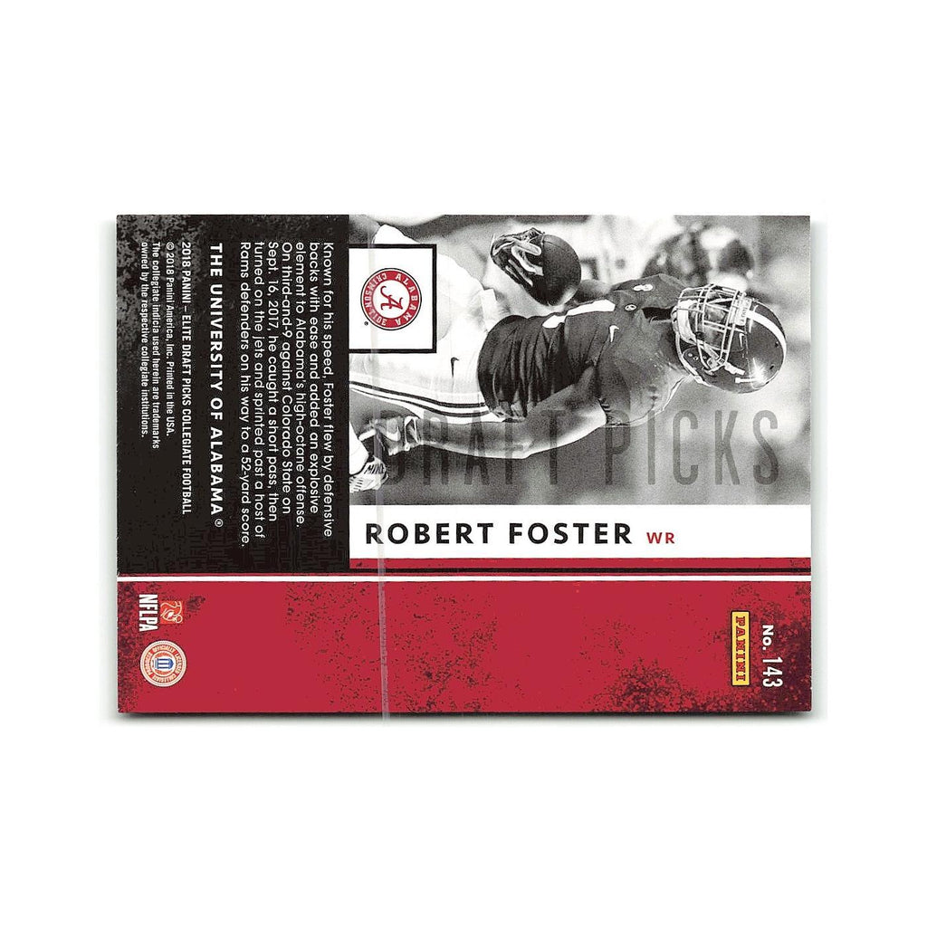 Robert Foster Rookie 2018 Panini Elite Draft Picks #143 Alabama Crimson Tide NM