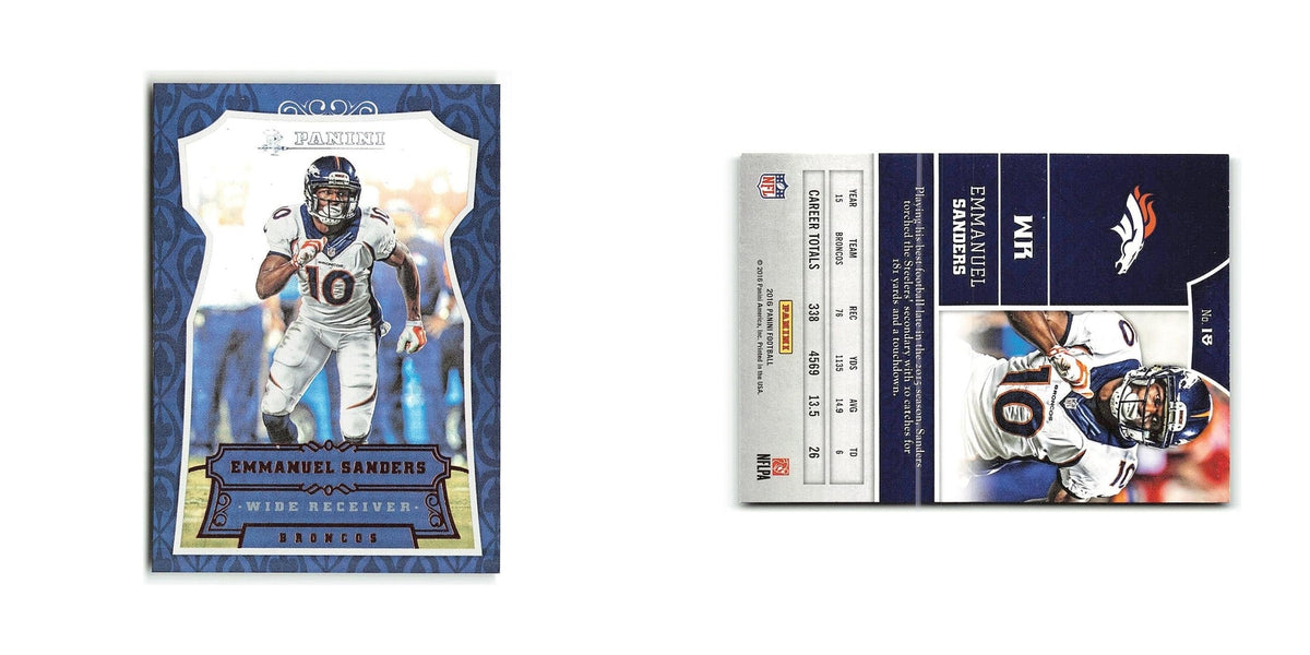Emmanuel Sanders 2016 Panini #18 Denver Broncos Football Card NM