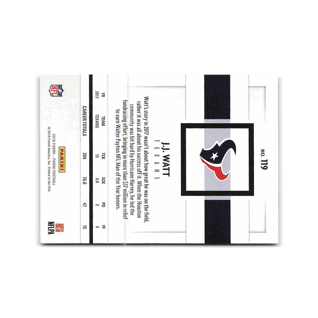 J.J. Watt 2018 Panini #119 Houston Texans Football Card NM