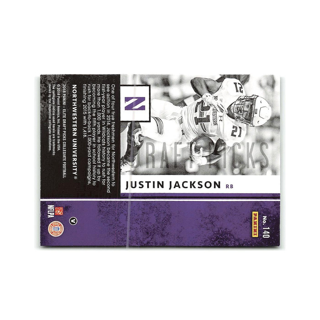 Justin Jackson Rookie 2018 Panini Elite Draft Picks #140 NM
