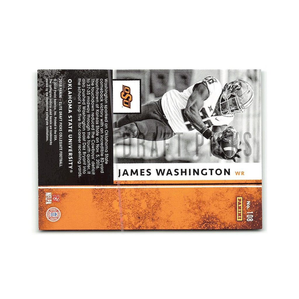 James Washington Rookie 2018 Panini Elite Draft Picks #108 NM