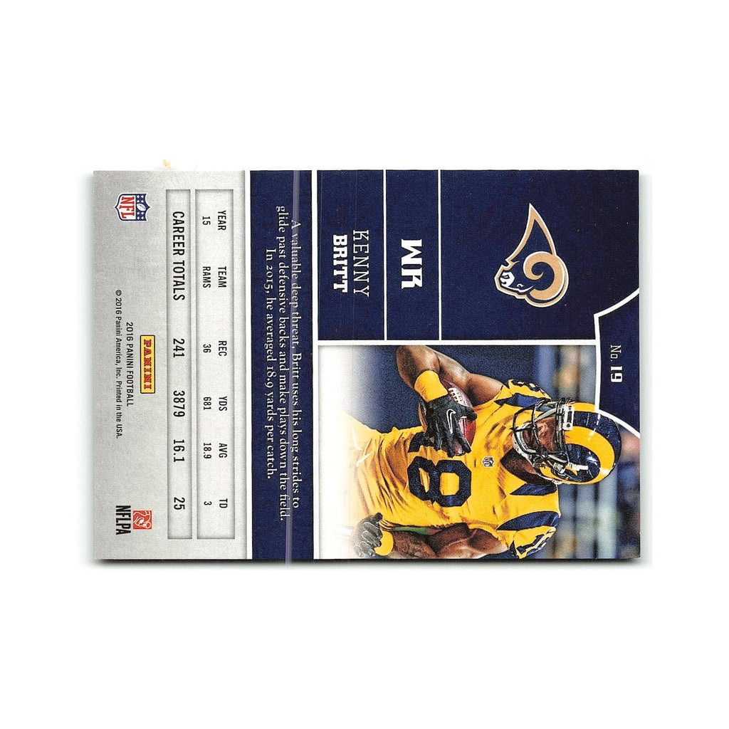 Kenny Britt #/199 2016 Panini #19 Los Angeles Rams Football Card NM
