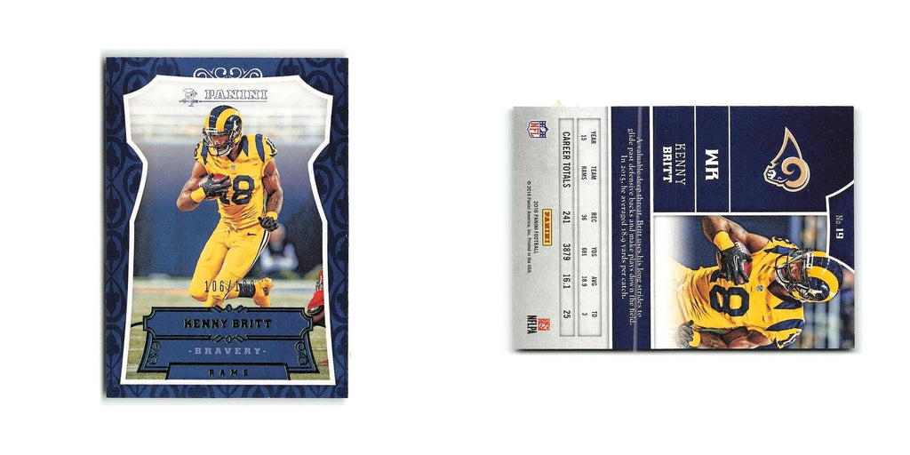 Kenny Britt #/199 2016 Panini #19 Los Angeles Rams Football Card NM