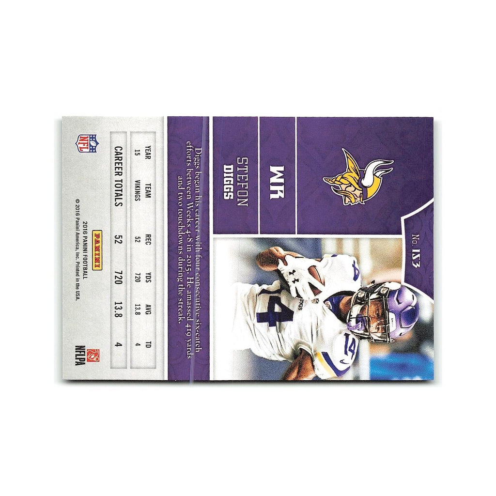 Stefon Diggs 2016 Panini #153 Minnesota Vikings Football Card NM
