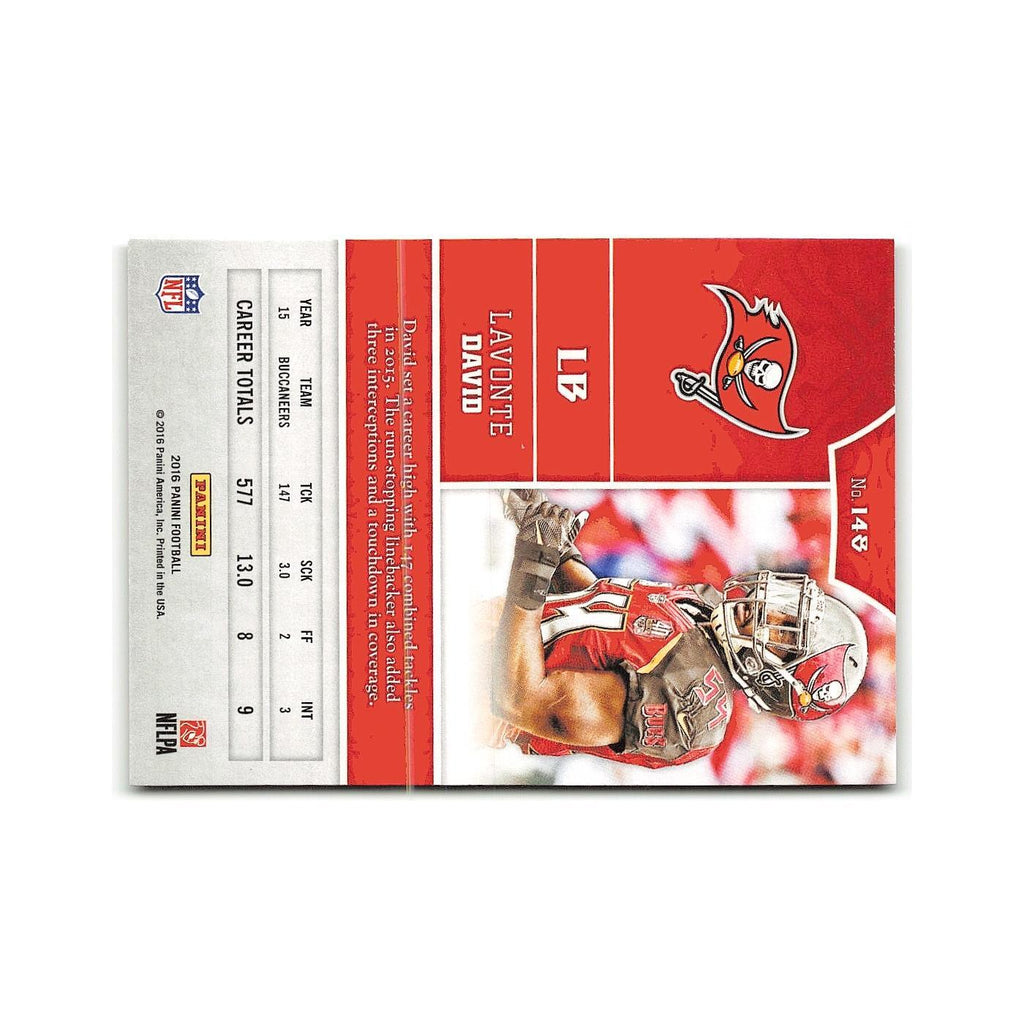 Lavonte David 2016 Panini #148 Tampa Bay Buccaneers Football Card NM