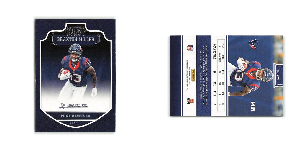 Braxton Miller Rookie 2016 Panini #271 Houston Texans Football Card NM
