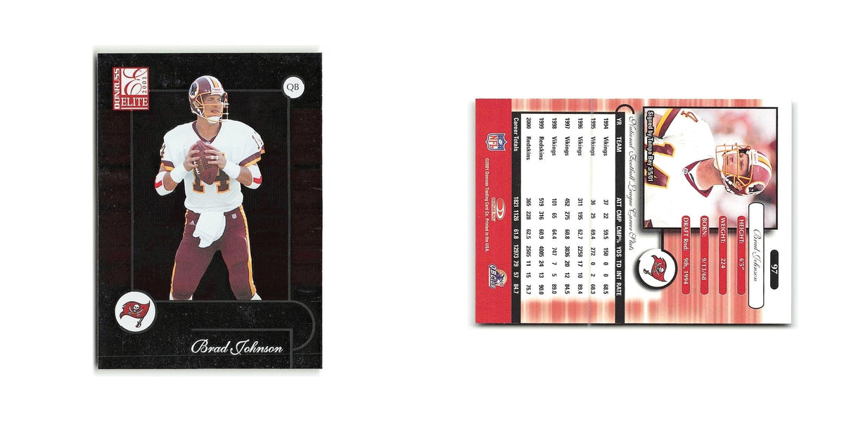 Brad Johnson 2001 Donruss Elite #97 Tampa Bay Buccaneers Football Card NM