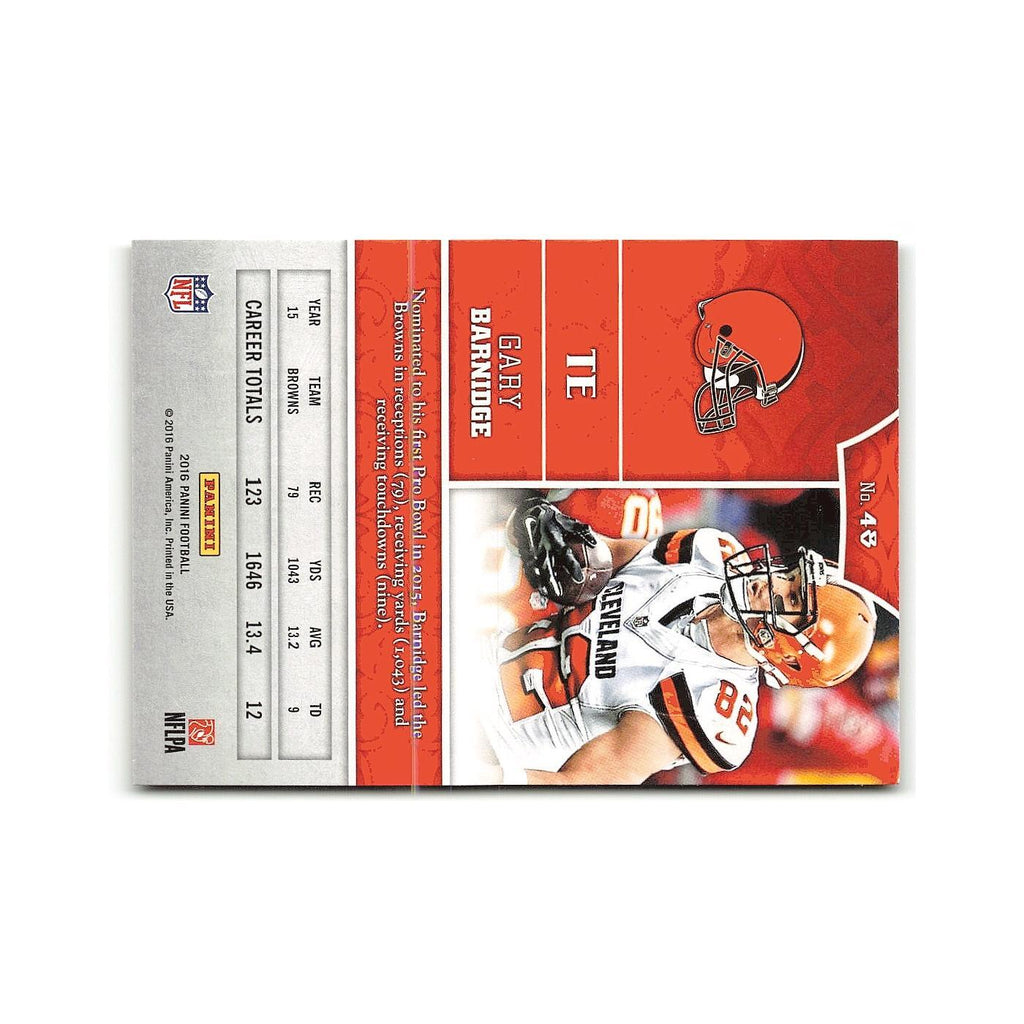 Gary Barnidge 2016 Panini #48 Cleveland Browns Football Card NM