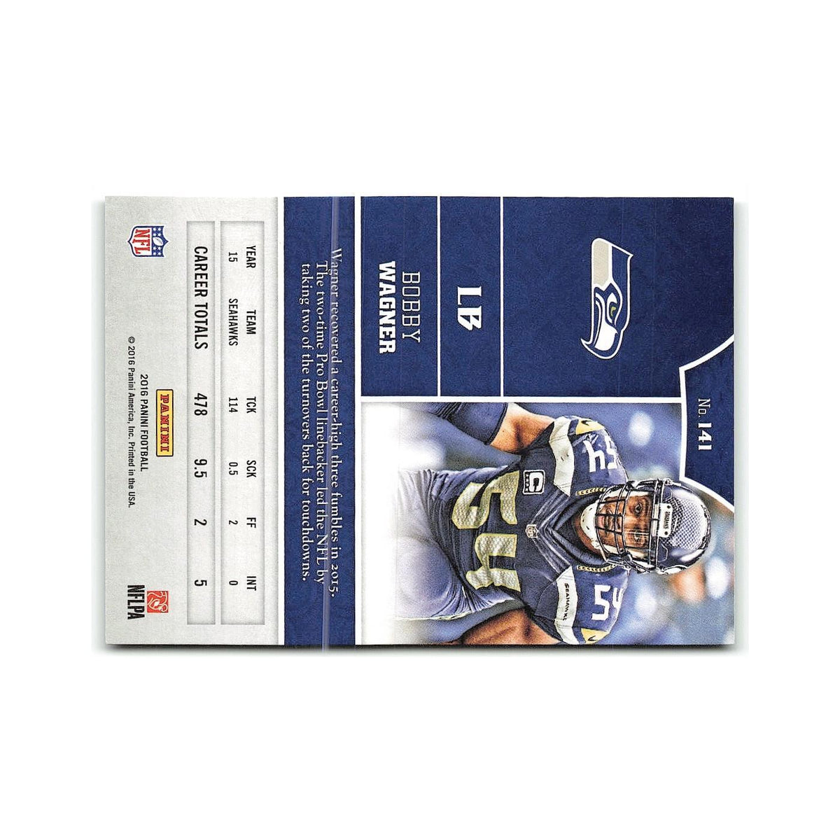Bobby Wagner 2016 Panini #141 Seattle Seahawks Football Card NM