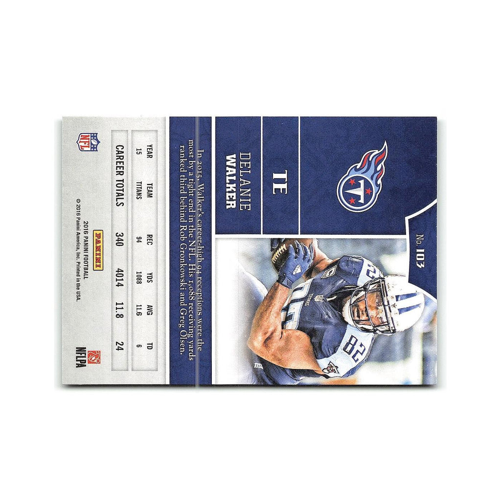 Delanie Walker 2016 Panini #103 Tennessee Titans Football Card NM