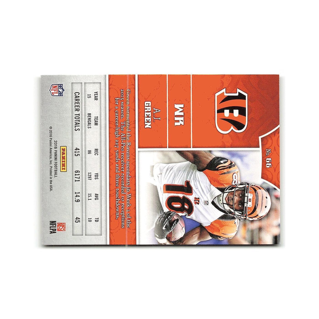 A.J. Green 2016 Panini #66 Cincinnati Bengals Football Card NM