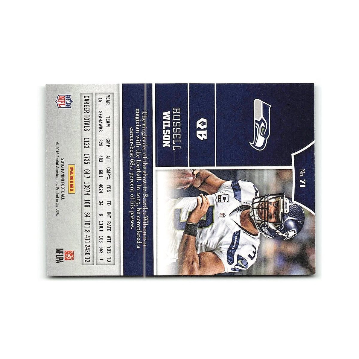 Russell Wilson 2016 Panini - Blue  #71 Seattle Seahawks NM