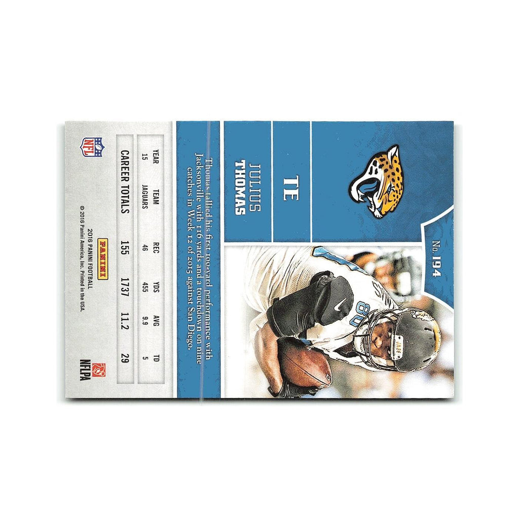 Julius Thomas 2016 Panini #194 Jacksonville Jaguars Football Card NM