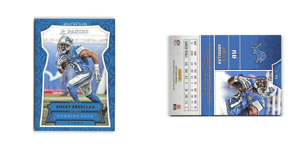 Ameer Abdullah 2016 Panini #95 Detroit Lions Football Card NM
