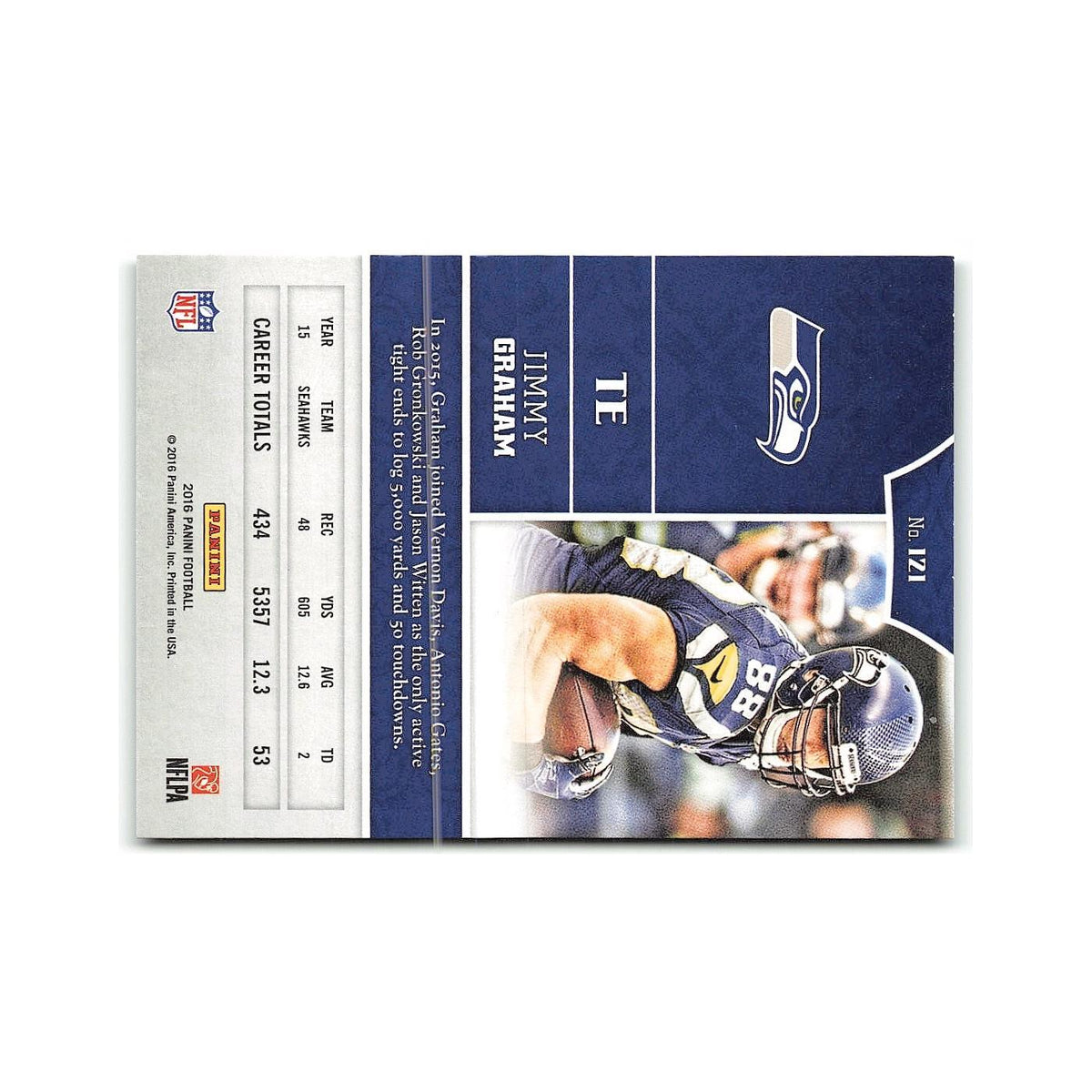 Jimmy Graham 2016 Panini #121 Seattle Seahawks Football Card NM