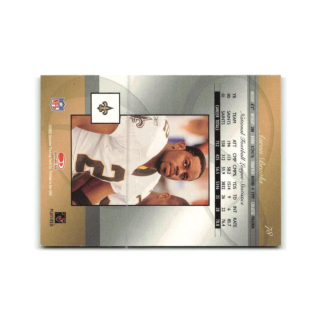 Aaron Brooks 2003 Donruss Elite #78 New Orleans Saints Football Card NM