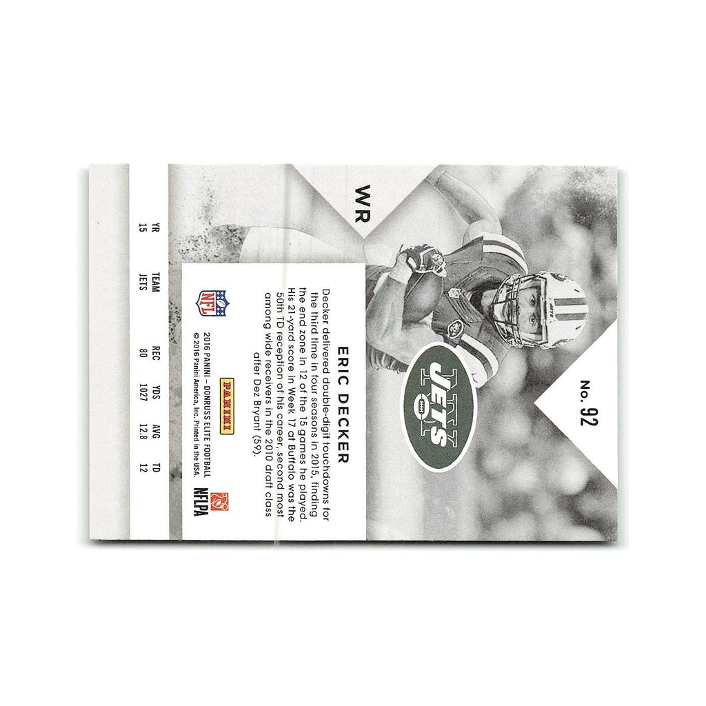Eric Decker 2016 Donruss Elite #92 New York Jets Football Card NM