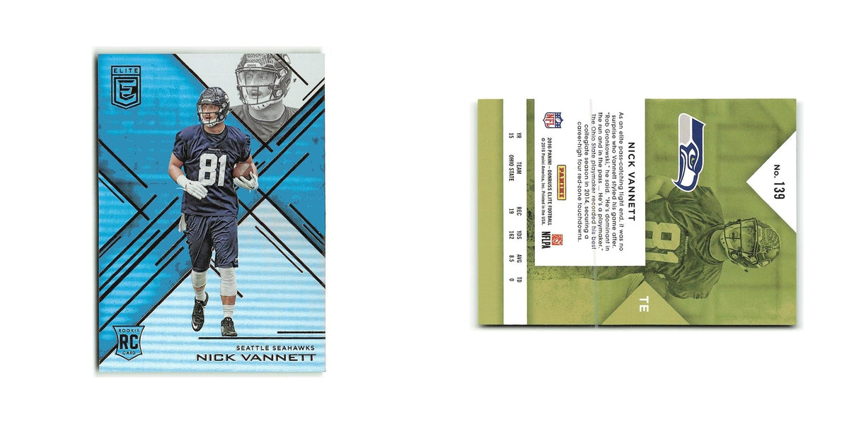 Nick Vannett Rookie 2016 Donruss Elite #162 Seattle Seahawks Football Card NM