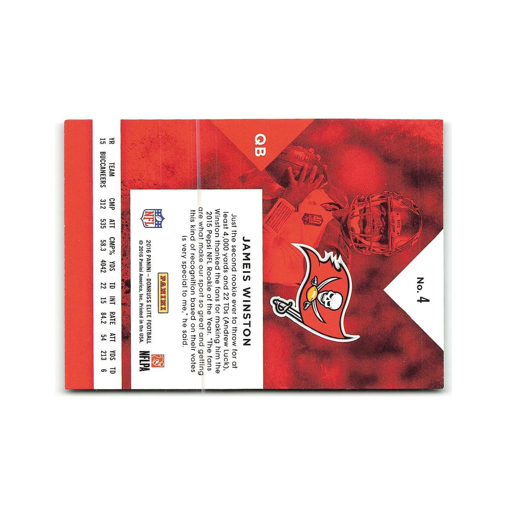 Jameis Winston 2016 Donruss Elite #4 Tampa Bay Buccaneers Football Card NM