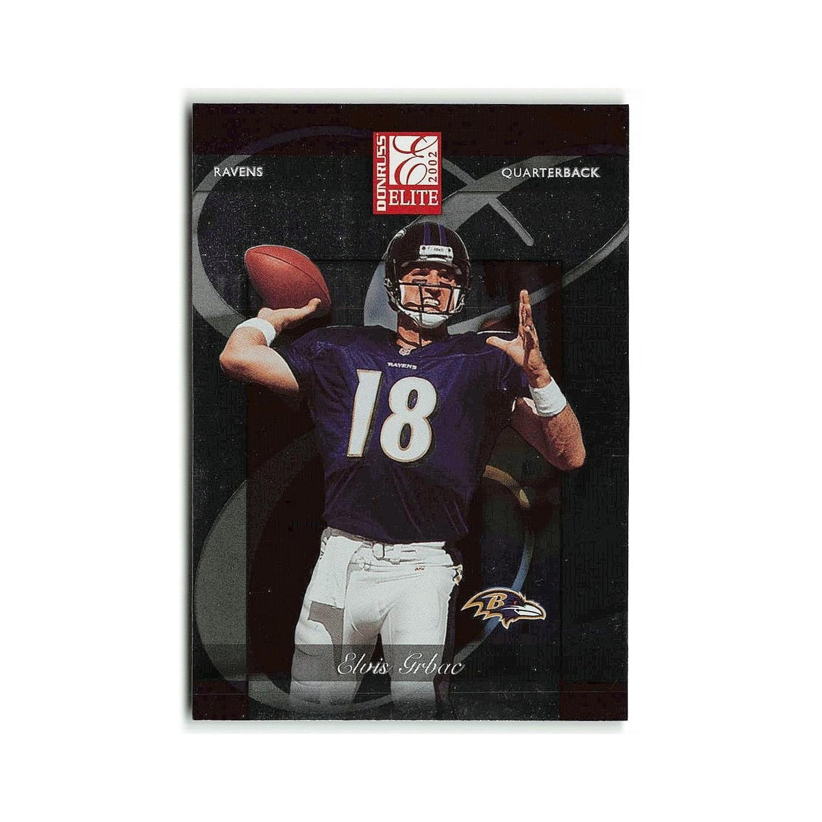 Elvis Grbac 2002 Donruss Elite #1 Baltimore Ravens Football Card NM