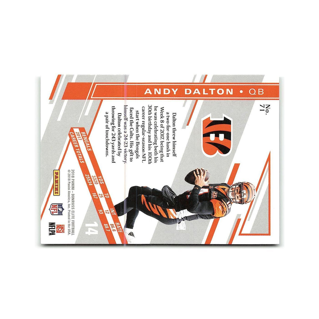 Andy Andy Dalton 2018 Donruss Elite #71 Cincinnati Bengals Football Card NM