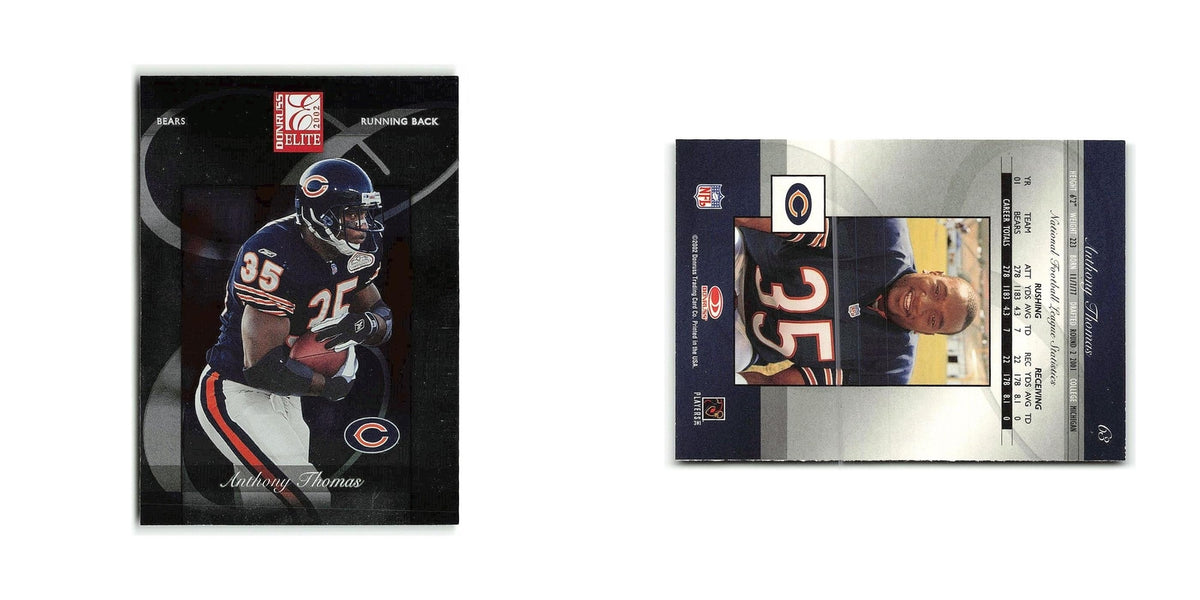 Anthony Thomas 2002 Donruss Elite #63 Chicago Bears Football Card NM