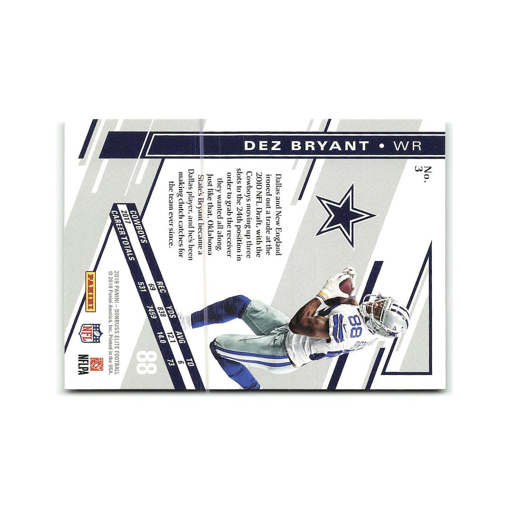 Dez Bryant 2018 Donruss Elite #3 Dallas Cowboys Football Card NM