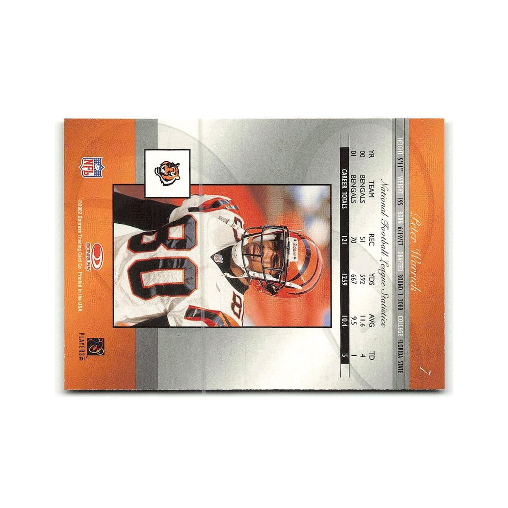 Peter Warrick 2002 Donruss Elite #7 Cincinnati Bengals Football Card NM