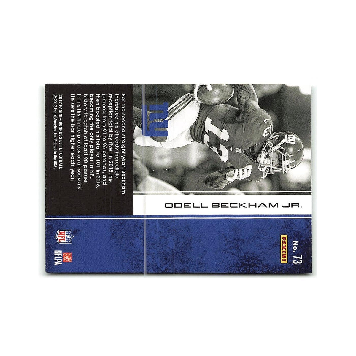 Odell Beckham Jr. 2017 Donruss Elite #73 New York Giants Football Card NM