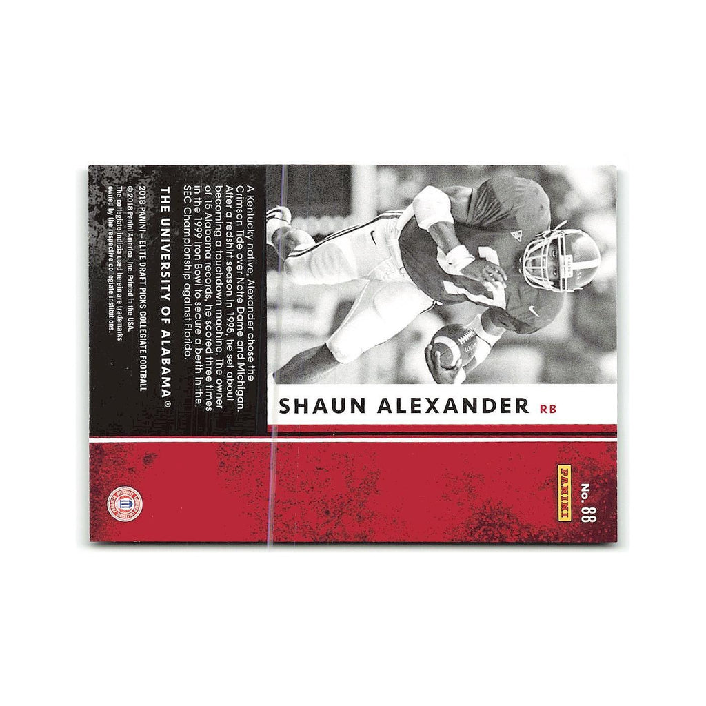 Shaun Alexander 2018 Panini Elite Draft Picks #88 Alabama Crimson Tide NM
