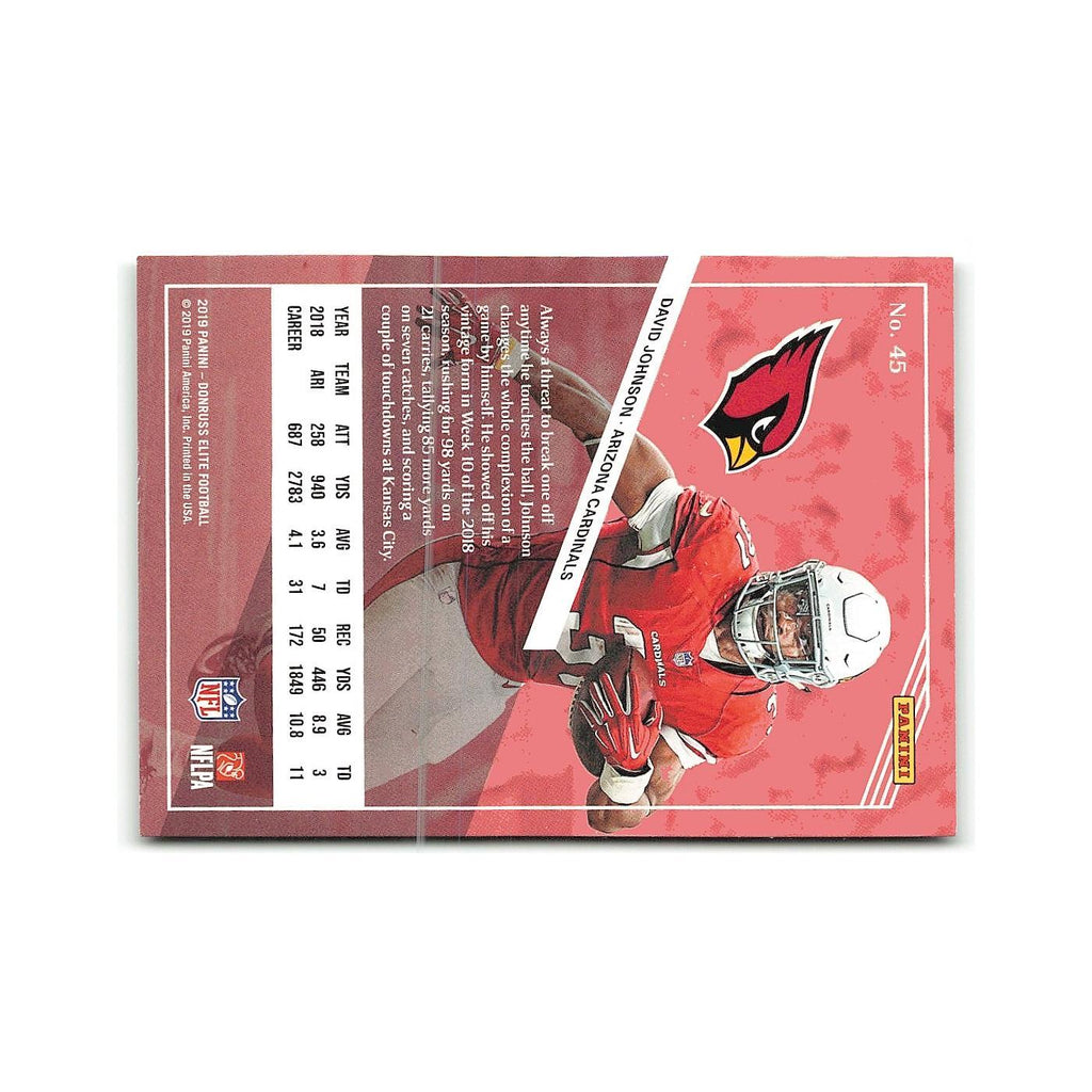 David Johnson 2019 Donruss Elite #45 Arizona Cardinals Football Card NM