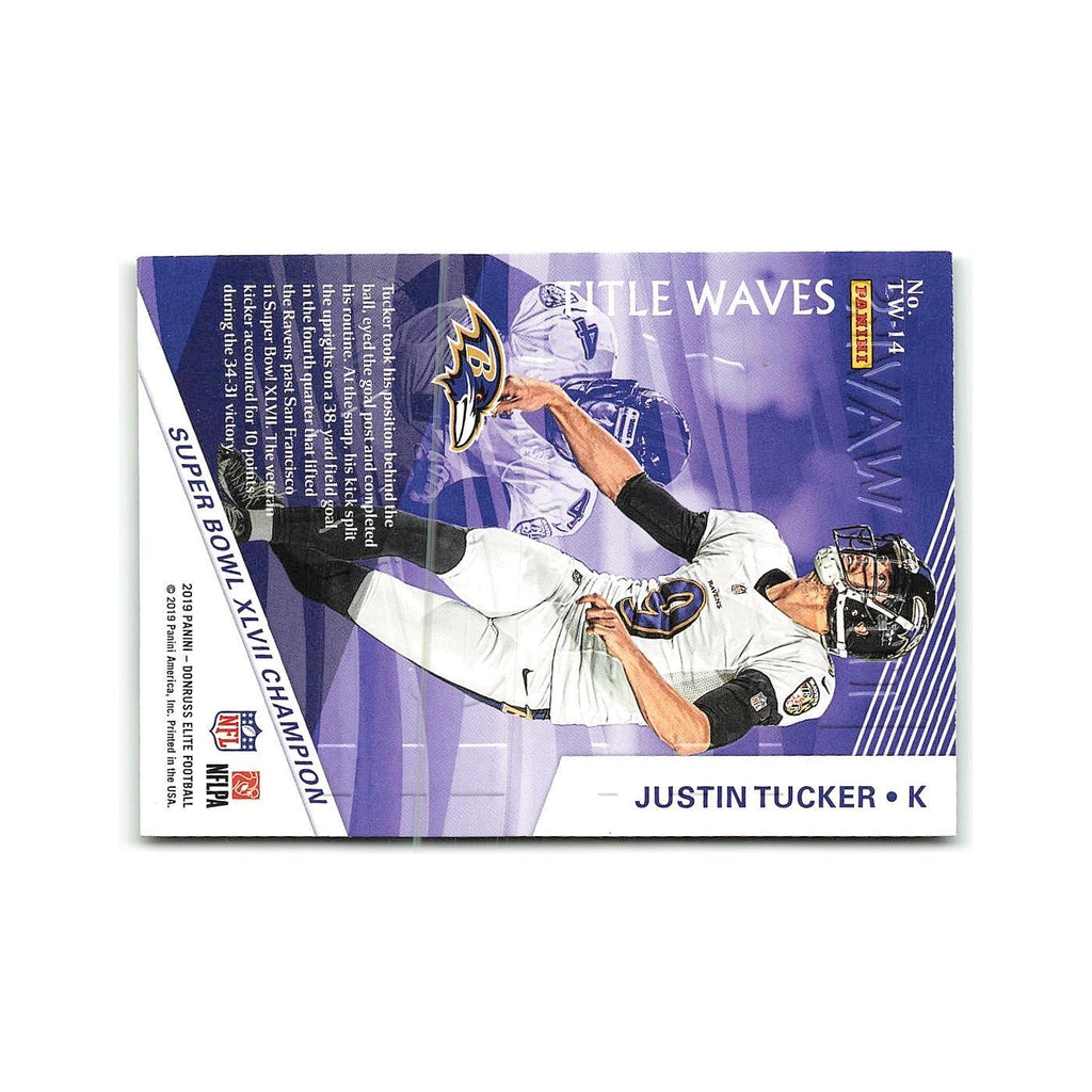Justin Tucker 2019 Donruss Elite #TW-14 Baltimore Ravens Football Card NM