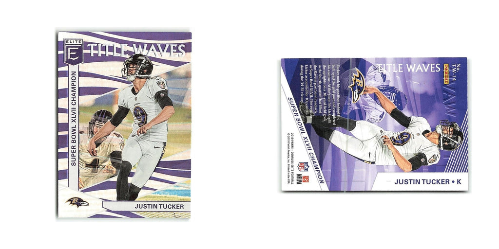 Justin Tucker 2019 Donruss Elite #TW-14 Baltimore Ravens Football Card NM