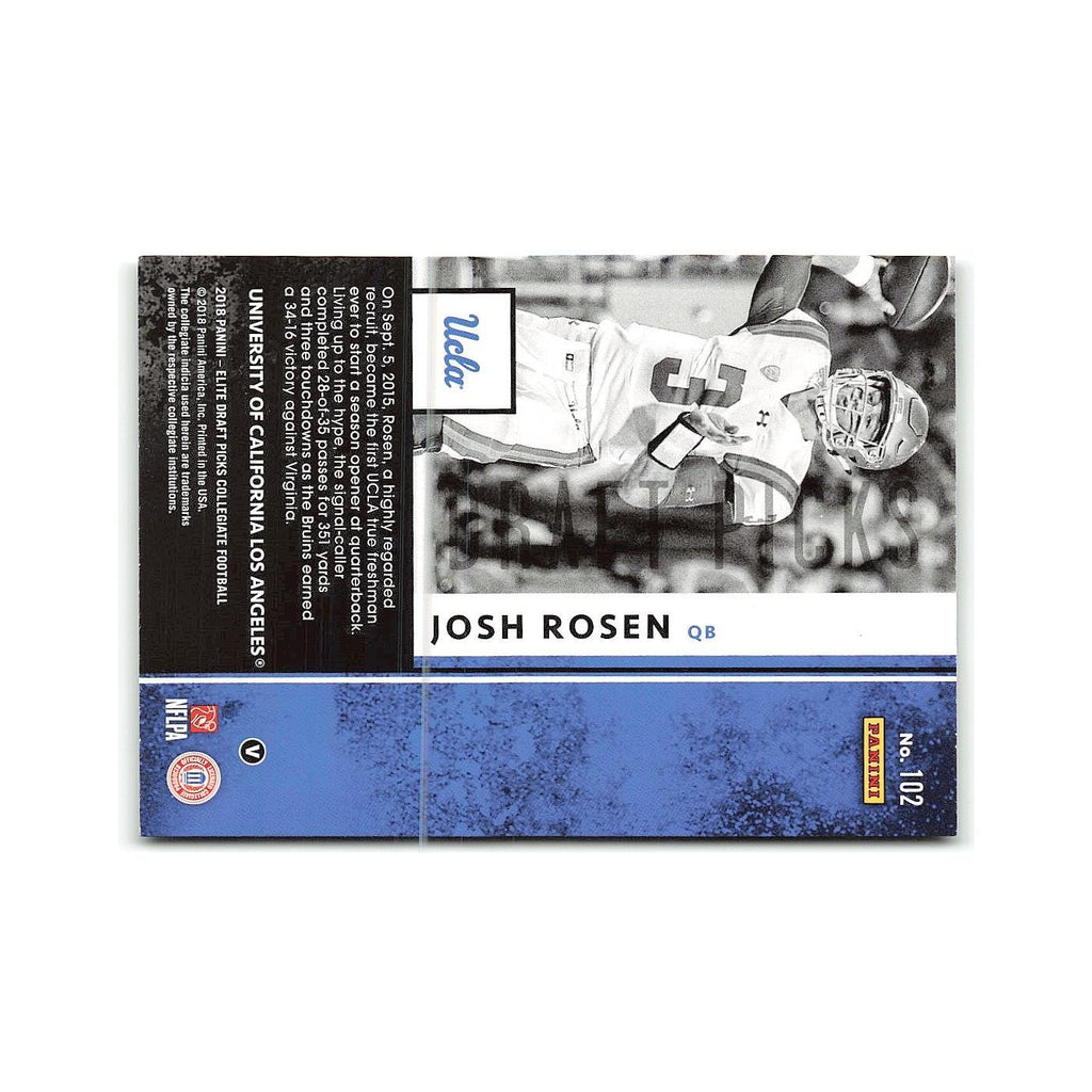 Josh Rosen 2018 Panini Elite Draft Picks #102 UCLA Bruins Football Card NM