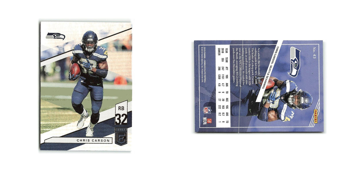 Chris Carson 2019 Donruss Elite #43 Seattle Seahawks Football Card NM