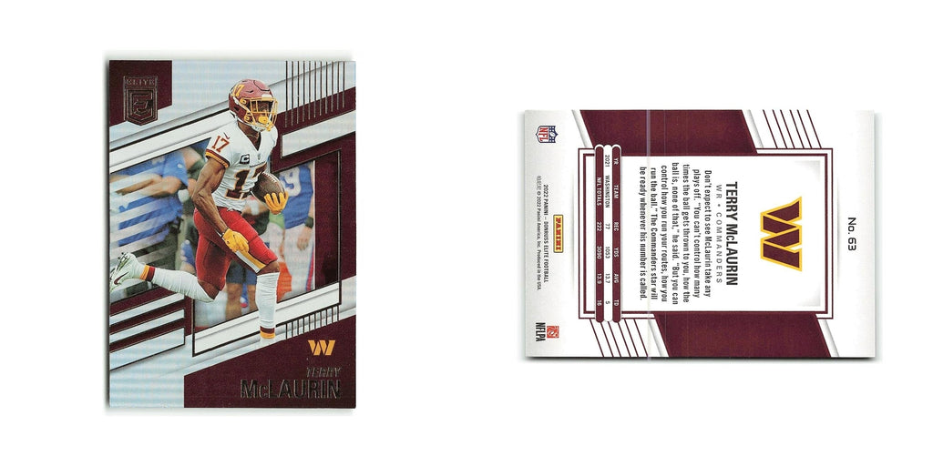Terry McLaurin 2022 Donruss Elite #63 Washington Commanders Football Card NM