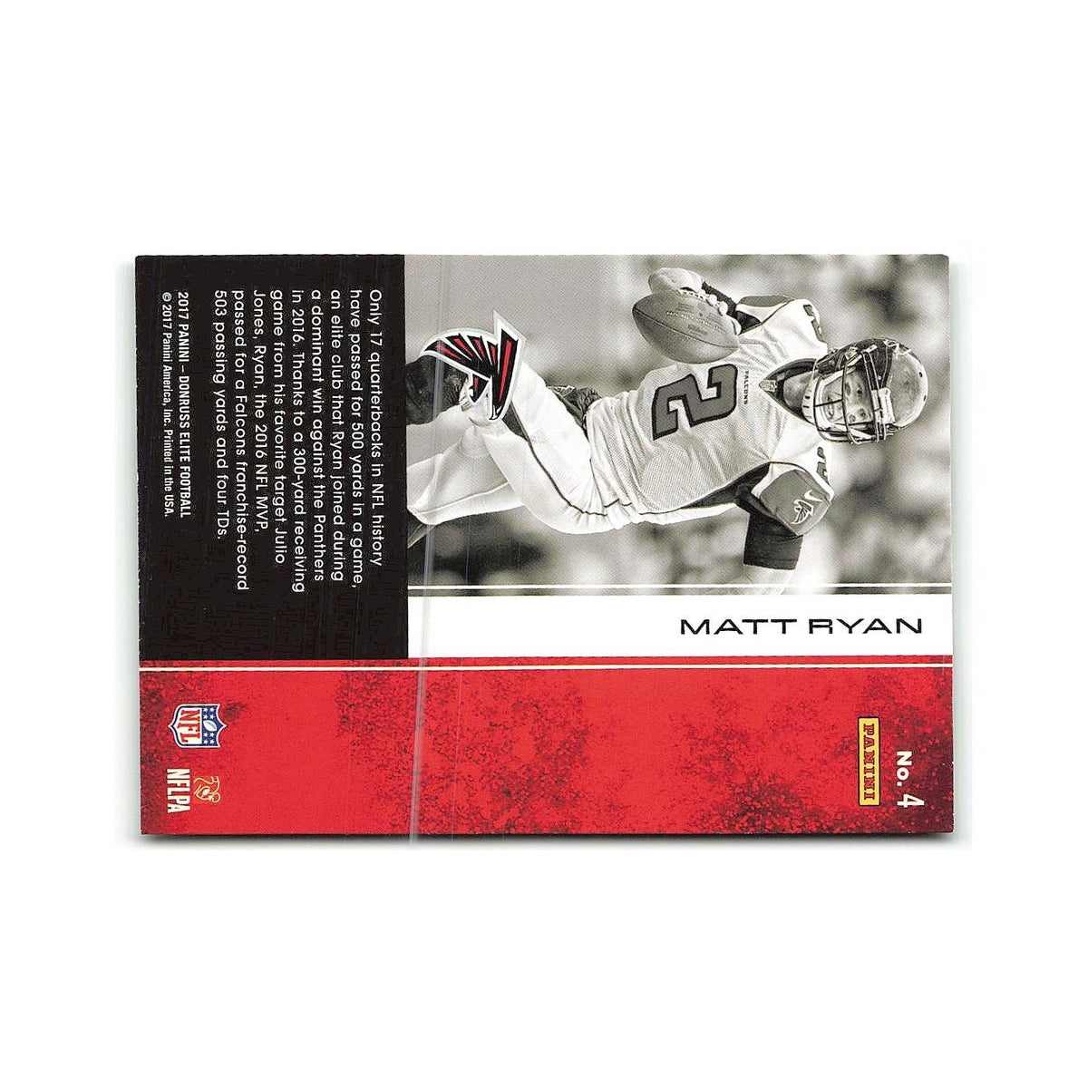 Matt Ryan 2017 Donruss Elite #4 Atlanta Falcons Football Card NM