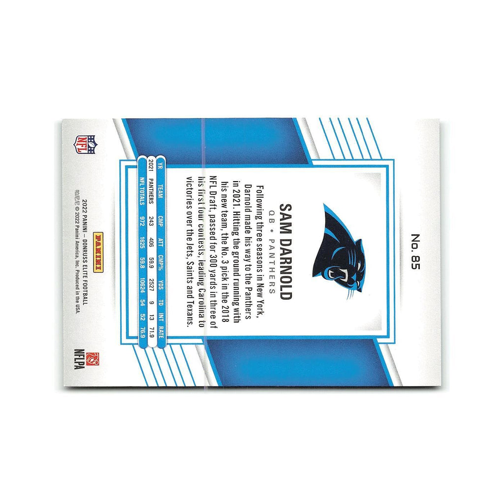 Sam Darnold 2022 Donruss Elite #85 Carolina Panthers Football Card NM