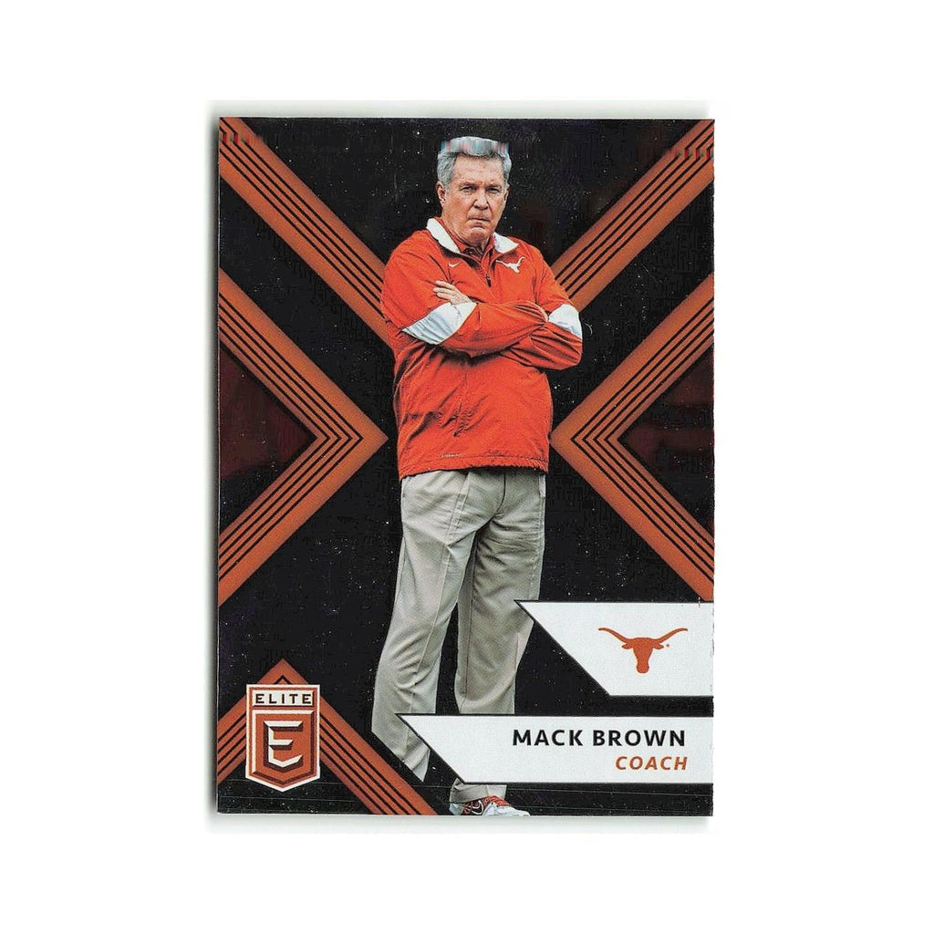 Mack Brown 2018 Panini Elite Draft Picks #64 Texas Longhorns Football Card NM
