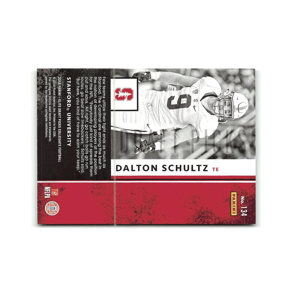 Dalton Schultz Rookie 2018 Panini Elite Draft Picks #134 Stanford Cardinal NM
