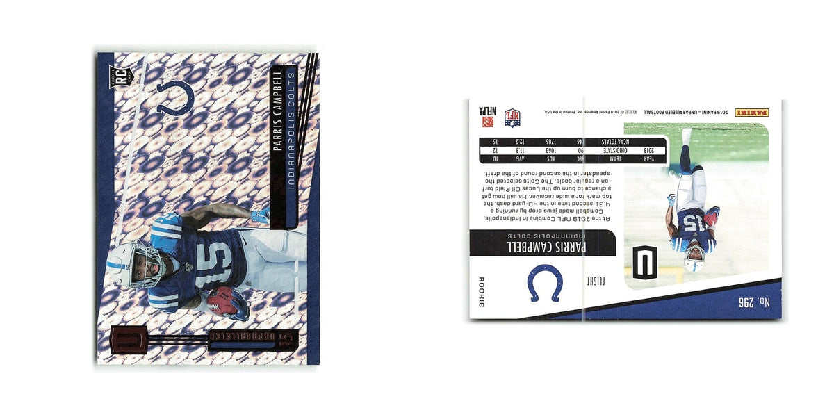 Parris Campbell Rookie 2019 Panini Unparalleled Rookie Signatures #296 Colts NM