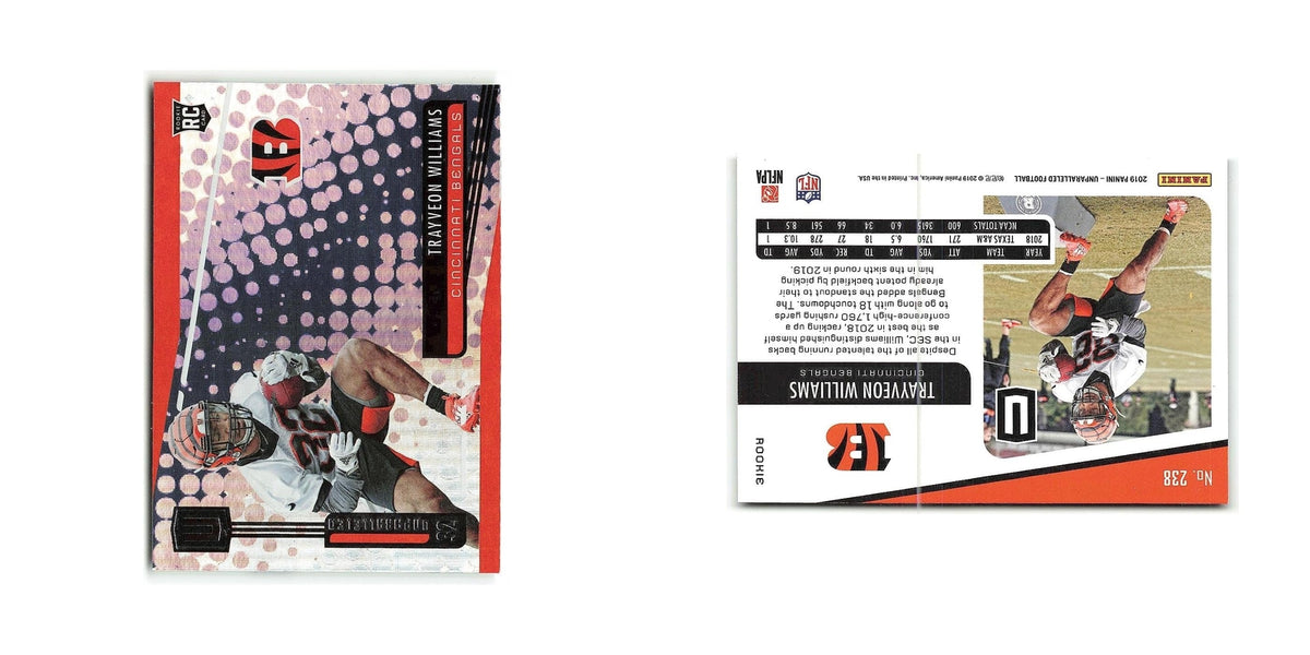 Trayveon Williams Rookie 2019 Panini Unparalleled #238 Cincinnati Bengals NM