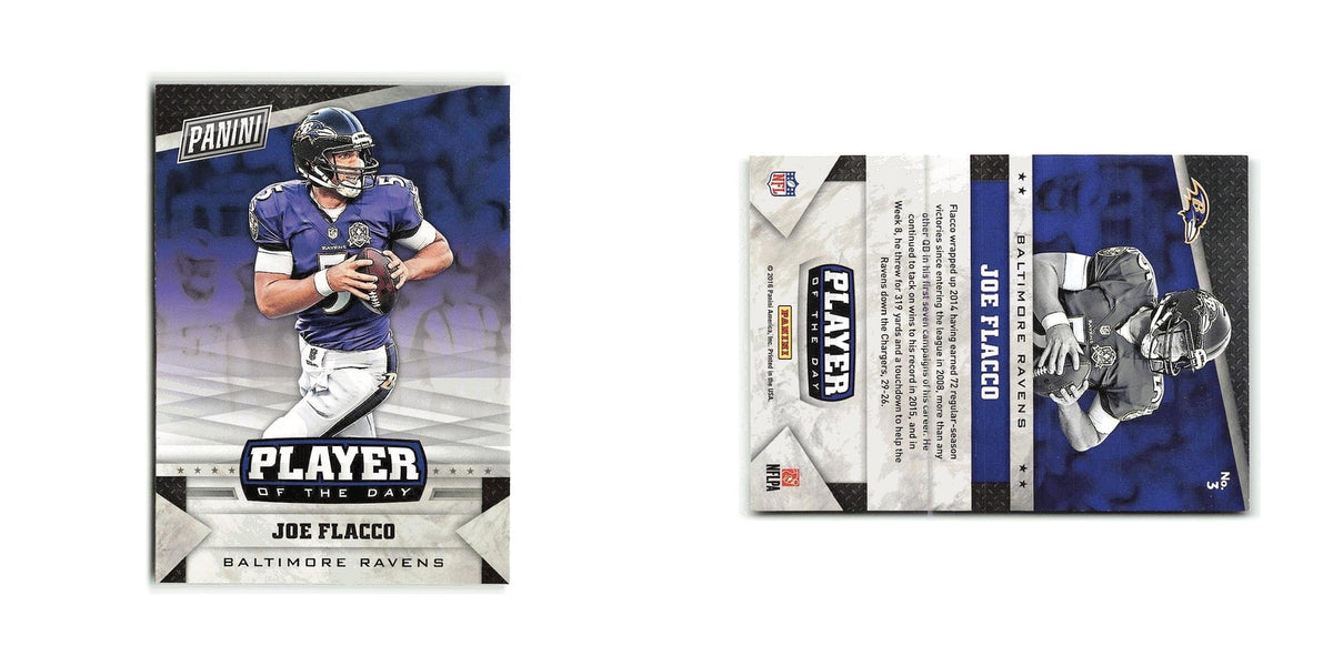 Joe Flacco 2016 Panini Player of the Day #24 Baltimore Ravens Football Card NM