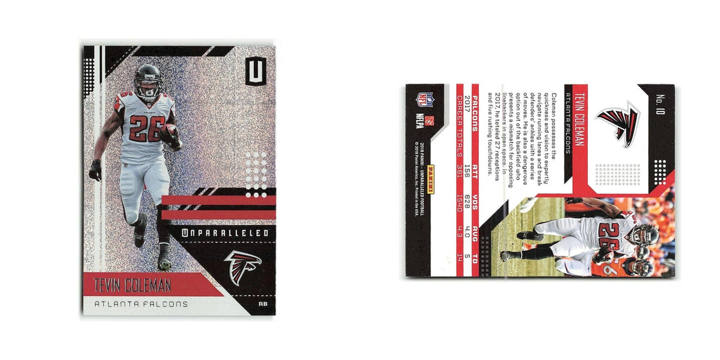 Tevin Coleman 2018 Panini Unparalleled #10 Atlanta Falcons Football Card NM