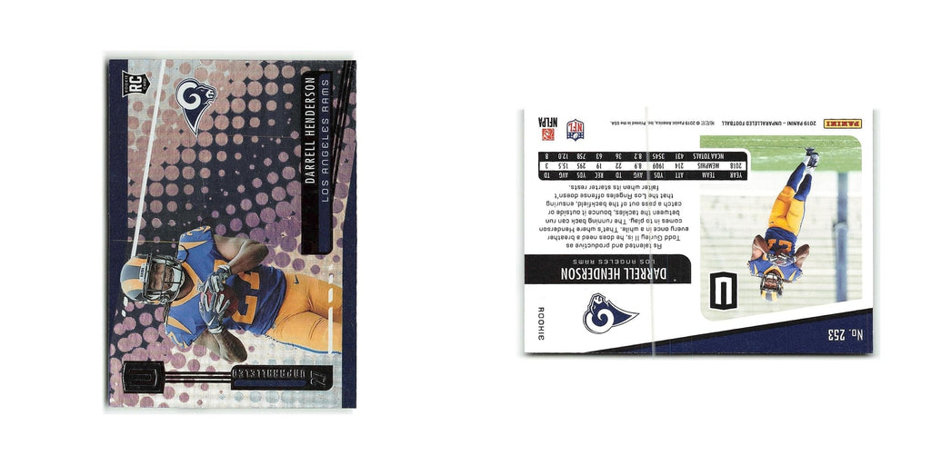 Darrell Henderson Rookie 2019 Panini Unparalleled #253 Los Angeles Rams NM