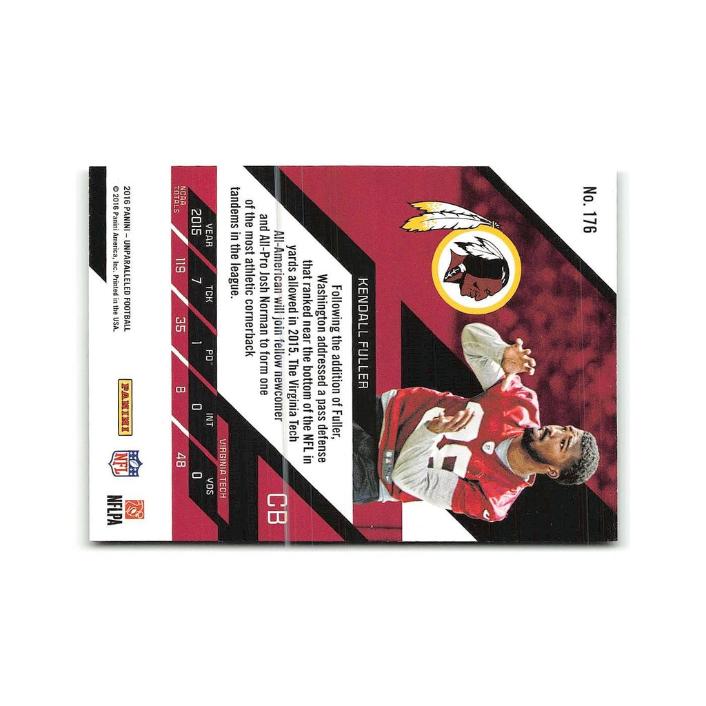Kendall Fuller Rookie 2016 Panini Unparalleled #176 Washington Redskins NM