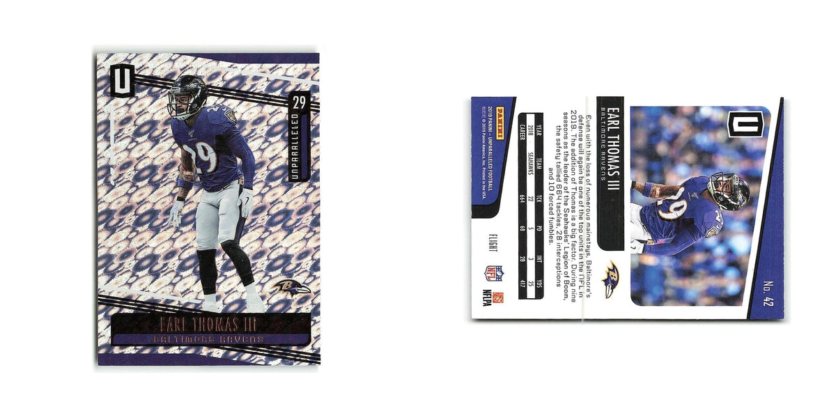 Earl Thomas III 2019 Panini Unparalleled #42 Baltimore Ravens Football Card NM