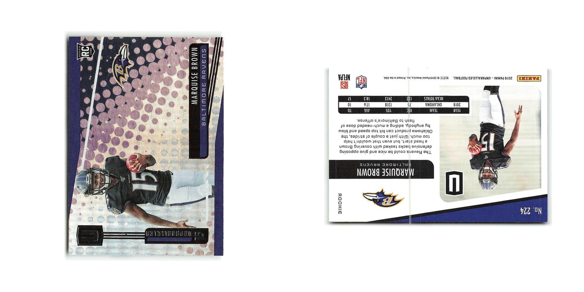 Marquise Brown Rookie 2019 Panini Unparalleled #224 Baltimore Ravens NM